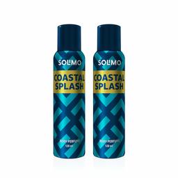 Amazon Brand - Solimo No Gas Deodorant - Pack of 2 (Coastal Splash)