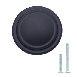 AmazonBasics - Drawer Knob with Straight Top Top and Border - 1.25" Diameter, AB700-FB-10