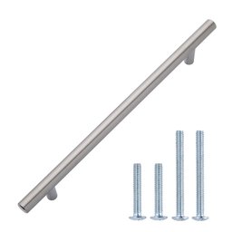 AmazonBasics Euro Bar Cabinet Handle, AB1507-SN-10