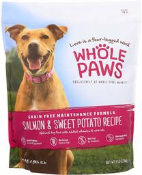 Whole Paws, Adult Maintenance Dog Food Formula, Salmon & Sweet Potato, Grain Free, 6 lb