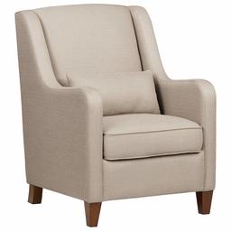 Amazon Brand – Ravenna Home Radford Modern Curved Arm Accent Chair, 28.15"W, Beige