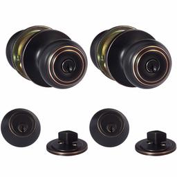AmazonBasics Door Knobs - Classic AB-DH518-OR 1