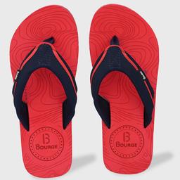 Bourge Men's Canton-3 Red Flip Flops-7 UK (41 EU) (8 US) (Canton-3-07)