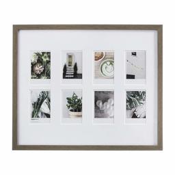 AmazonBasics Photo Frame for use with Instax - 8-Opening - 3.25"x2", Barnwood