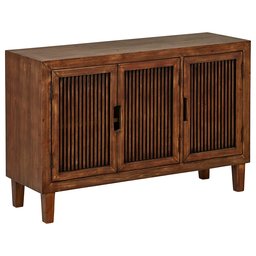 Amazon Brand – Stone & Beam Fremont 3-Door Cabinet, 47.4"W, Ash
