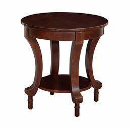 Amazon Brand – Ravenna Home Traditional Solid Pine End Table, 24"W, Espresso Finish
