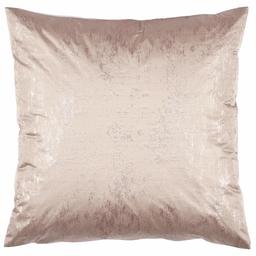 Amazon Brand – Rivet Modern Metallic Velvet Decorative Throw Pillow, Soft and Luxurious, 17" x 17", Rosegold