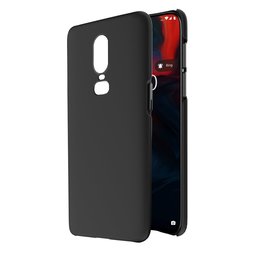 Amazon Brand - Solimo Mobile Cover (Hard Back & Slim) for OnePlus 6 (Black)