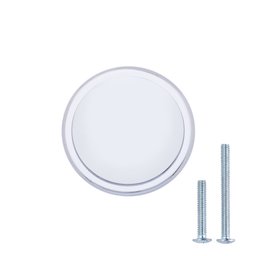 AmazonBasics Button Mushroom Cabinet Knob, 2.9cm Diameter, Polished Chrome, Pack of 25