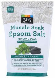 365 EVERYDAY VALUE Muscle Soak Epsom Salt with Activated Charcoal, 48 OZ