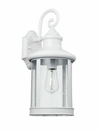 Amazon Brand – Ravenna Home Farmhouse Wall Sconce Light, 17.93"H, White