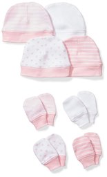 Moon and Back Baby Set of 4 Organic Cap and Mitten Sets