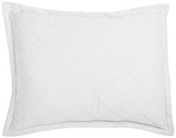 Pinzon Stone Washed Diamond Matelasse European Sham, White