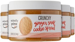 Wickedly Prime Ginger Snap Flavored Cookie Spread, Crunchy, 12 Ounce (Pack of 4)