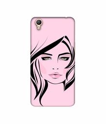 Amazon Brand - Solimo Designer Pink Lady Pattern 3D Printed Hard Back Case Mobile Cover for Oppo A37