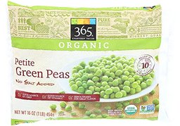 365 Everyday Value, Organic Petite Green Peas No Salt Added, 16 oz, (Frozen)