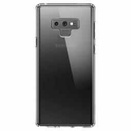 Amazon Brand - Solimo Transparent Case (Hard Back & Soft Bumper Cover) with 8 Foot Drop Porotection & Shock Absorbing Bumpers for Samsung Galaxy Note 9
