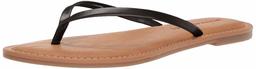 Amazon Essentials Women's Thong Sandal, Black, 6 B US