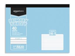 AmazonBasics Primary Tablet 1" Ruled, 40-Sheet, 10.5" x 8", 15-Pack