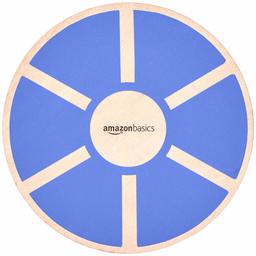 AmazonBasics Wood Wobble Balance Board - 16.2 x 16.2 x 3.6 Inches, Blue