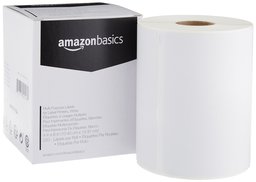 AmazonBasics Multi-Purpose Labels for Label Printers, 4" x 6", 220 Labels per Roll 4 x 6 Inches