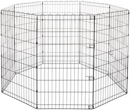 AmazonBasics Foldable Metal Pet Exercise and Playpen, 42"