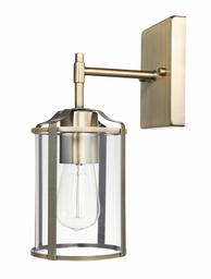 Amazon Brand – Rivet Modern Wall Sconce Light, 14.36"H, Brass