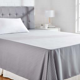 AmazonBasics Deluxe Microfiber Flat Sheet, 230 x 260 + 10 cm, Dark Grey