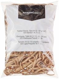 AmazonBasics Rubber Bands, Size 64 (3-1/2 x 1/4 Inch), 320 Bands/1 lb. Pack, 25-Pack (Renewed)