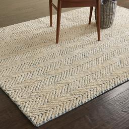 Amazon Brand – Rivet Contemporary Chevron Area Rug, 5' 9" x 3' 9", Light Blue, Ivory