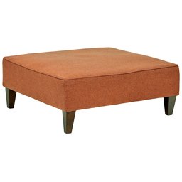 Amazon Brand – Rivet Modern Oversized Upholstered Square Ottoman, 38"W, Russet