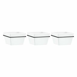 AmazonBasics Wall Planter, Square - White/Black (3-Pack)