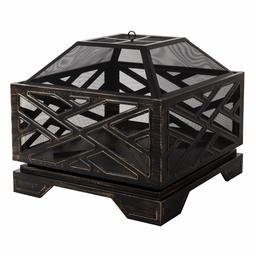 AmazonBasics 26" Geometric Square Fire Pit