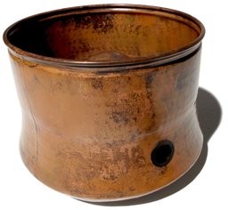 Strathwood Basics Iron Hose Bucket with Brushed Copper Finish