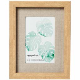 AmazonBasics Gallery Wall Frame - 6" x 8" for 4" x 6" Display, Natural (2-Pack)