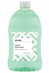 Amazon Brand - Solimo Liquid Hand Soap Refill, Mango and Coconut Water Scent, Triclosan-Free, 56 Fluid Ounces, Pack of 1
