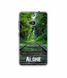 Amazon Brand - Solimo Designer Alone UV Printed Soft Back Case Mobile Cover for Microsoft Lumia 535