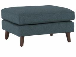 Rivet Sloane Mid-Century Angled Leg Modern Ottoman, 32"W, Denim (Renewed)