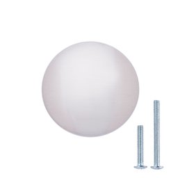 AmazonBasics Round Cabinet Knob, 1.57" Diameter, Satin Nickel, 10-Pack
