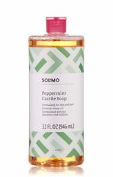 Amazon Brand - Solimo Peppermint Castile Soap, 32 fl. oz