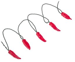 Lidco L2000 Electric Patio Party Lights, 10 Light Chili Pepper Set