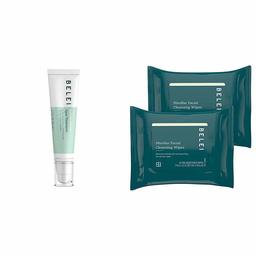 Belei Blemish Control Spot Treatment, 5.5% Benzoyl Peroxide Acne Treatment, Dermatologist Tested, 1.7 Ounces (50 mL) & Oil-Free Micellar Facial Cleansing Wipes, Fragrance Free, Alcohol Free