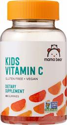 Amazon Brand - Mama Bear Vegan Kids Vitamin C, 60 Gummies, Immune Health, 125 mg Vitamin C per gummy
