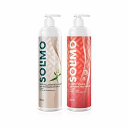 Amazon Brand - Solimo Hair fall Control Shampoo and Solimo Conditioner, 500 ml each