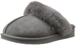 Amazon Brand - 206 Collective Women's Roosevelt Shearling Slide Slipper Shoe, Gray, 10 B US