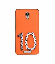 Amazon Brand - Solimo Designer Number Ten 3D Printed Hard Back Case Mobile Cover for Micromax Canvas Spark Q380