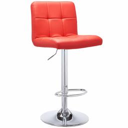 AmazonBasics Modern Adjustable Swivel Bar/Island Stools - PU with Chrome Air Lift - Set of 2, Espresso