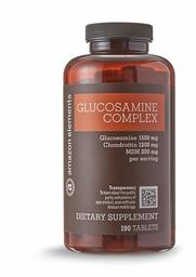 Amazon Elements Glucosamine Complex, Glucosamine Chondroitin MSM, 190 Tablets