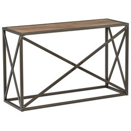 Amazon Brand – Stone & Beam Roland Metal X-Frame Console Hallway Table, 24" W, Pine