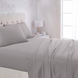 AmazonBasics Lightweight Super Soft Easy Care Microfiber Bed Sheet Set with 16" Deep Pockets - Queen, Dark Grey